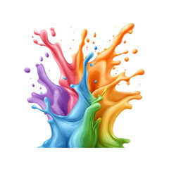 Fototapeta premium Vibrant Rainbow Paint Splash Explosion