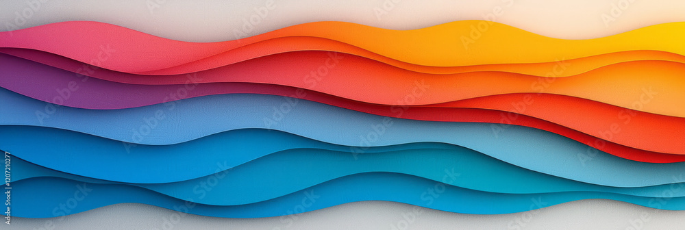 Poster a captivating abstract sunset with flowing gradient colors and intricate ripple patterns, enhancing 
