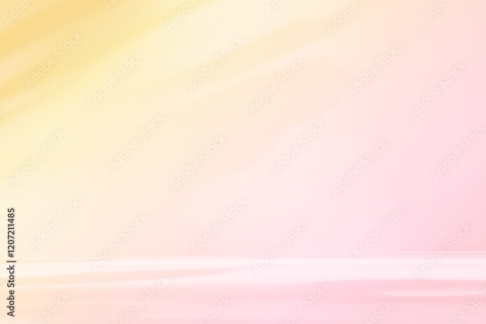 Poster Abstract pink color gradient studio background for product presentation. Empty room with shadows of flowers and plant leaves. 3d orange room with copy space. Summer concept. Blurred backdrop