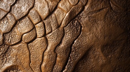 Fototapeta premium Close-up view of the intricate texture and patterns of an old tree trunk with age-related cracks illuminated by natural light