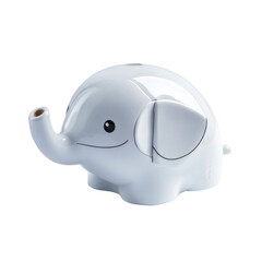Fun-shaped tape dispenser (e.g., animal design), isolated on white.