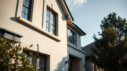 Luxury Home Exterior: Modern Architectural Design, Elegant Facade, and Stunning Residential Property