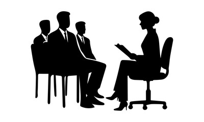 Recruitment and Hiring Process Vector Illustration