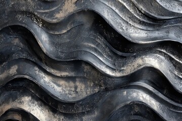 Abstract Dark Gray Wavy Surface Texture