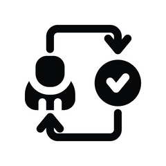 process icon. vector glyph icon for your website, mobile, presentation, and logo design.