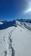 Snow-covered peaks in France during the winter season
