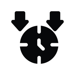 time pressure icon. vector glyph icon for your website, mobile, presentation, and logo design.