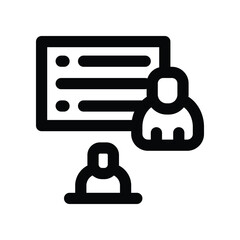 training icon. vector line icon for your website, mobile, presentation, and logo design.