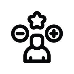 attitude icon. vector line icon for your website, mobile, presentation, and logo design.