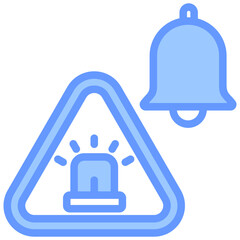Emergency Notification Blue Icon