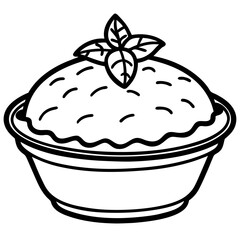 Peach Cobbler Illustration Vector