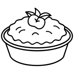Peach Cobbler Illustration Vector