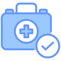 Obraz premium Preparedness Kit Blue Icon