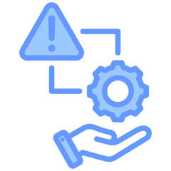 Crisis Handling Blue Icon