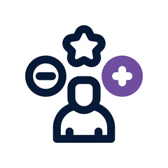 attitude icon. vector dual tone icon for your website, mobile, presentation, and logo design.