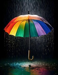 umbrella and rain drops