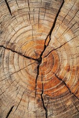 Fototapeta premium Close-up view of weathered oak tree trunk revealing intricate patterns and textures ideal for design background or pattern use in creative projects