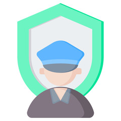 Security Officer Flat Icon