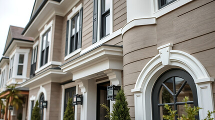 Luxury Townhouses: Modern Architectural Design and Elegant Exteriors. Discover the epitome of refined living in this stunning collection of upscale townhouses.