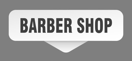 barber shop sticker. barber shop sign isolated on gray background