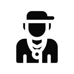 coach solid icon. vector icon for your website, mobile, presentation, and logo design.