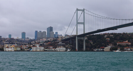 Stambuł, Turkey, Bosfor, panorama miasta, woda, niebo, gród, krajobraz, architektura, stambuł, budowa, wybrzeze © dulak