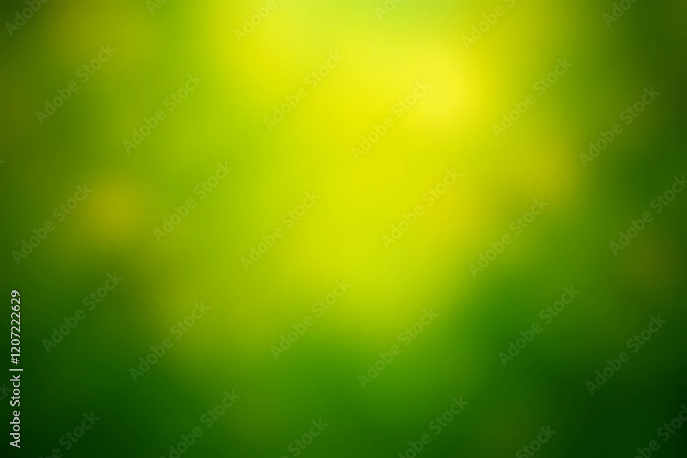 Poster green, yellow, orange background made in the camera with a macro lens creating out of focus circles 