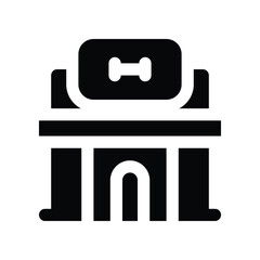 gymnasium solid icon. vector icon for your website, mobile, presentation, and logo design.