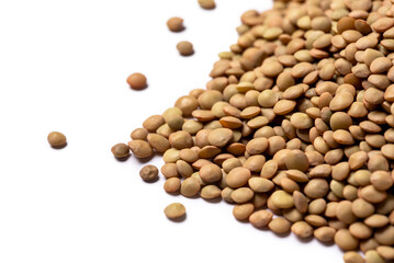 Lenticchie crude, alimentazione biologica vegetariana 
