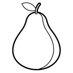 Pear Outline Vector Design