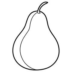 Pear Outline Vector Design