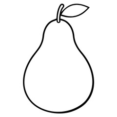 Pear Outline Vector Design