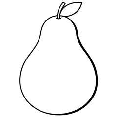Pear Outline Vector Design