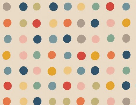 Colorful Polka Dot Pattern Seamless Texture Background Design
