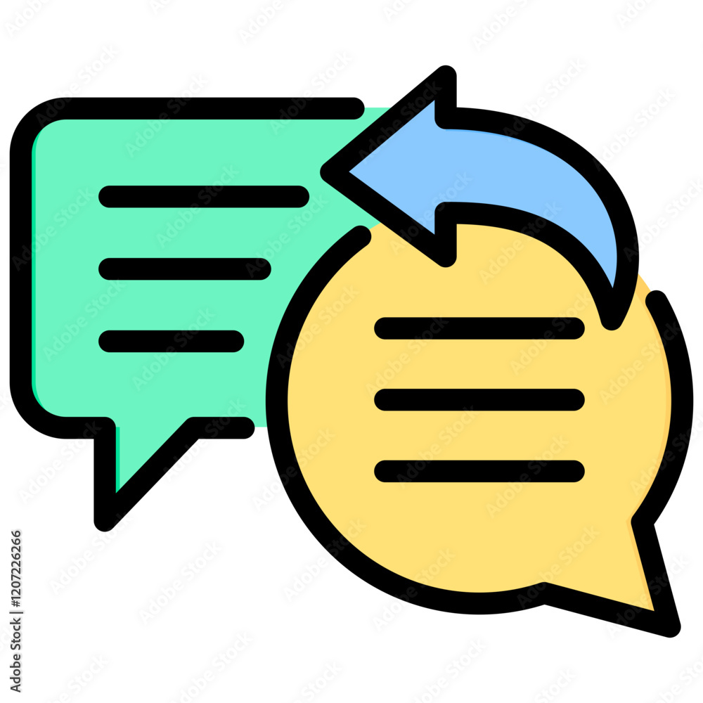 Aufkleber auto reply outline color icon