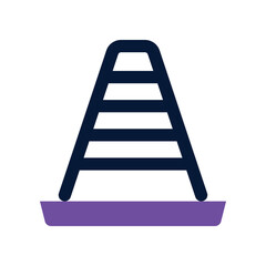 cone dual tone icon. vector icon for your website, mobile, presentation, and logo design.