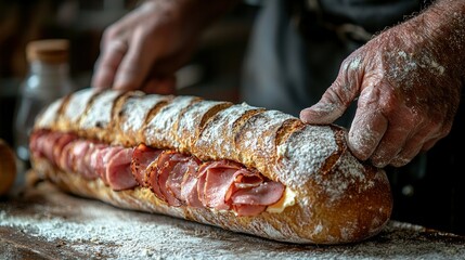 Artisan Baker's Giant Ham and Cheese Sub