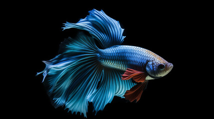 Fototapeta premium Male Siamese Fighting Fish with Dramatic Finnage