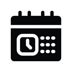 time table solid icon. vector icon for your website, mobile, presentation, and logo design.