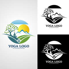 Yoga logo template design