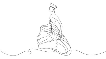  International women's day line art style vector illustration eps 10