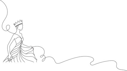  International women's day line art style vector illustration eps 10