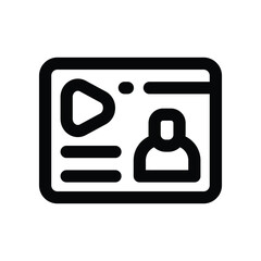 instructor line icon. vector icon for your website, mobile, presentation, and logo design.