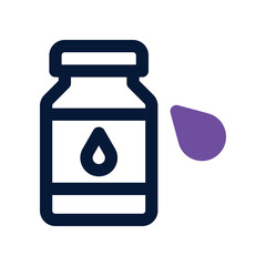 ink bottle dual tone icon. vector icon for your website, mobile, presentation, and logo design.