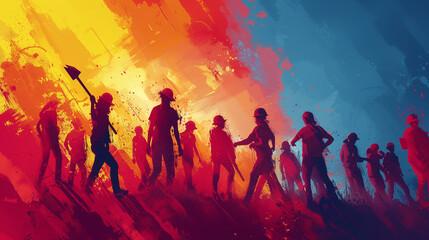 Labour day concept design art.