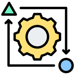Shift Outline Color Icon