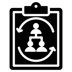Fototapeta premium Organization Change Glyph Icon