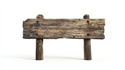 Natural environment photography rustic wooden sign post in an outdoor setting close-up