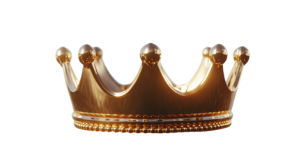 gold crown isolated on transparent background