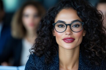 Business executives from various backgrounds gather in the boardroom to discuss the corporation's financial plan. In the office, a multicultural team works on developing a business strategy,